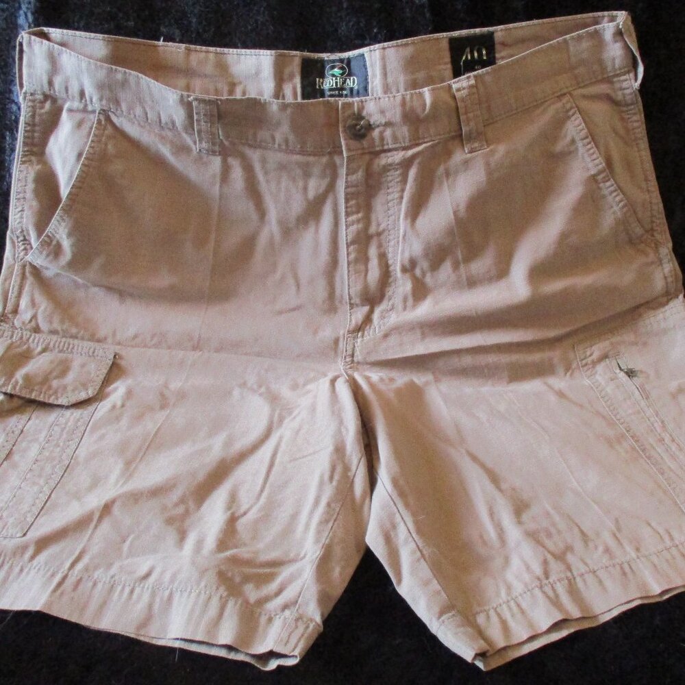 RedHead Men's Khaki Cargo, Camping, Hiking, Sports Multi-Pocket Shorts Sz. 40